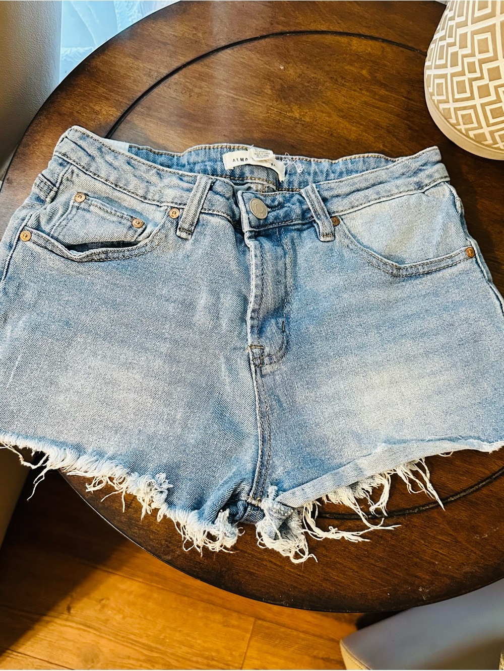 Almost Famous Light Blue Distressed Denim Cutoff Shorts